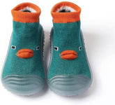 Rubber - Grip Sole Socks Green